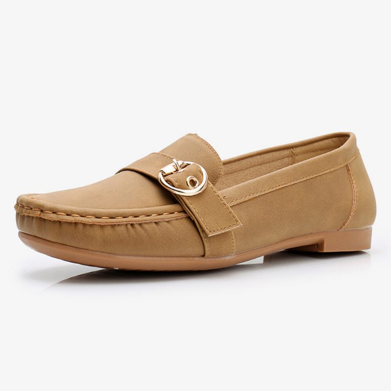 Dame Myk Såle Metallspenne Slip On Casual Daily Flats