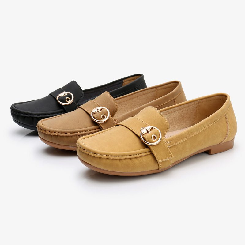 Dame Myk Såle Metallspenne Slip On Casual Daily Flats