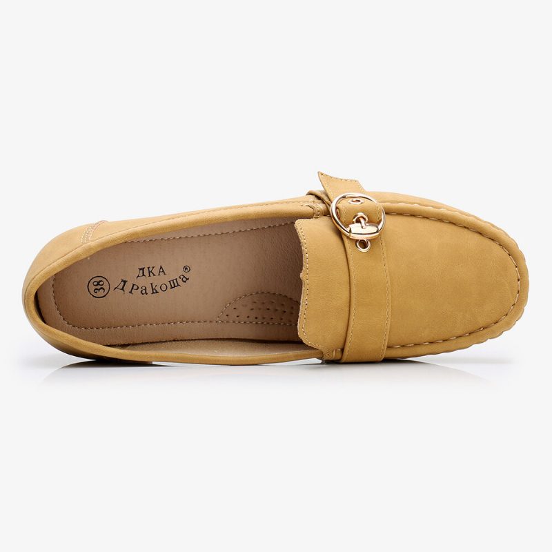 Dame Myk Såle Metallspenne Slip On Casual Daily Flats