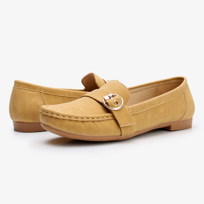 Dame Myk Såle Metallspenne Slip On Casual Daily Flats