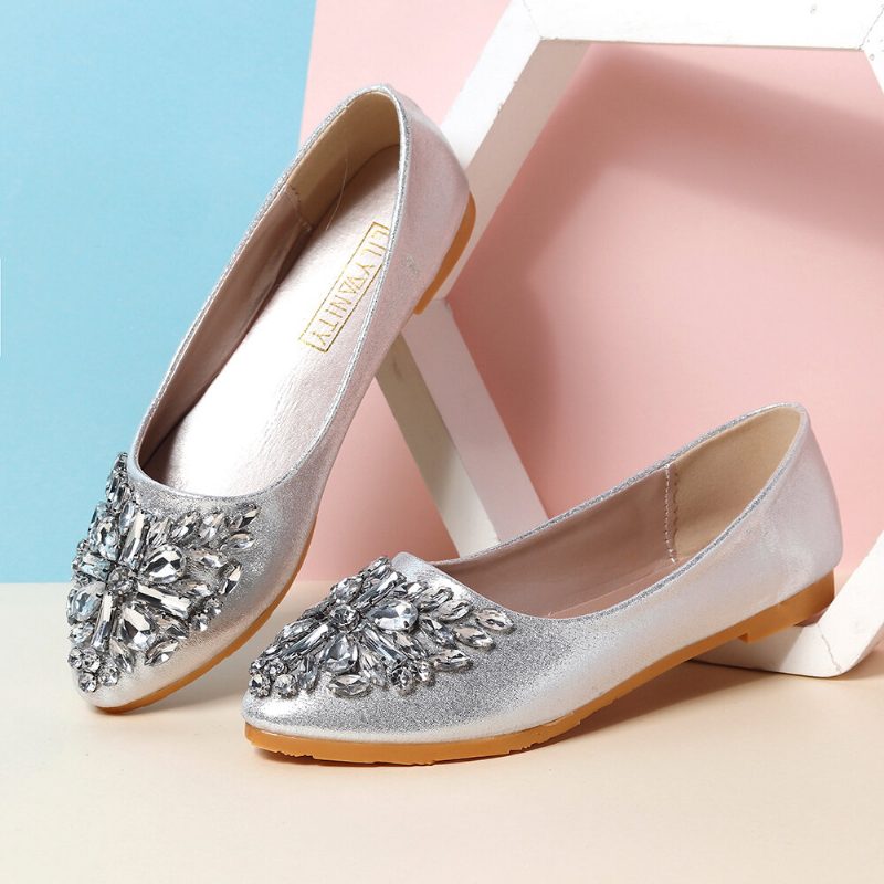 Dame Søt Rhinestone Dame Lett Rhinestone Dressy Flats