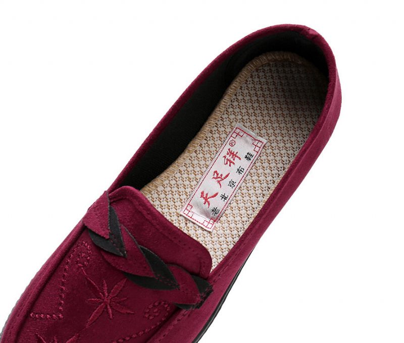 Kvinner Blomster Broderi Grunne Bærbare Slip-on Loafers