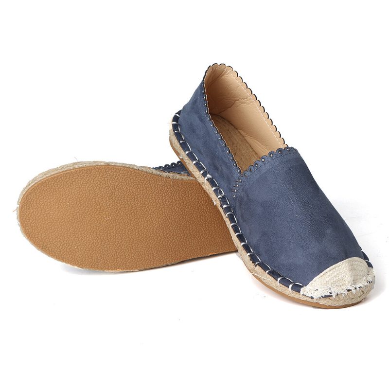 Kvinner Casual Comfy Pustende Espadrille Flate Slip On Flats