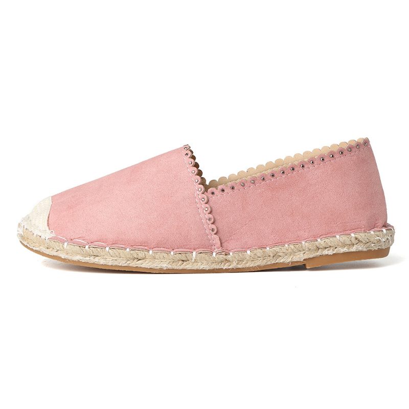 Kvinner Casual Comfy Pustende Espadrille Flate Slip On Flats