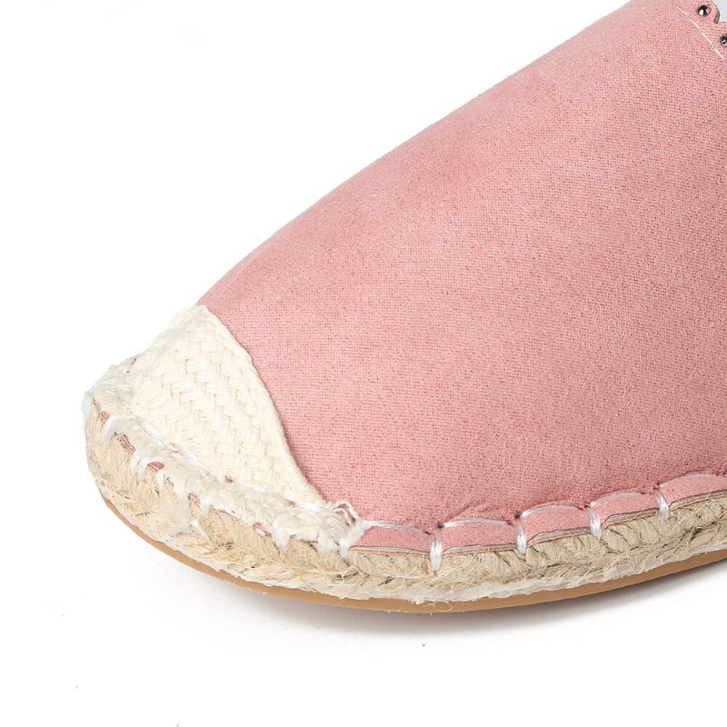 Kvinner Casual Comfy Pustende Espadrille Flate Slip On Flats