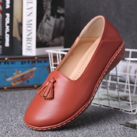 Kvinner Dusk Ensfarget Uformell Casal Comfy Flats