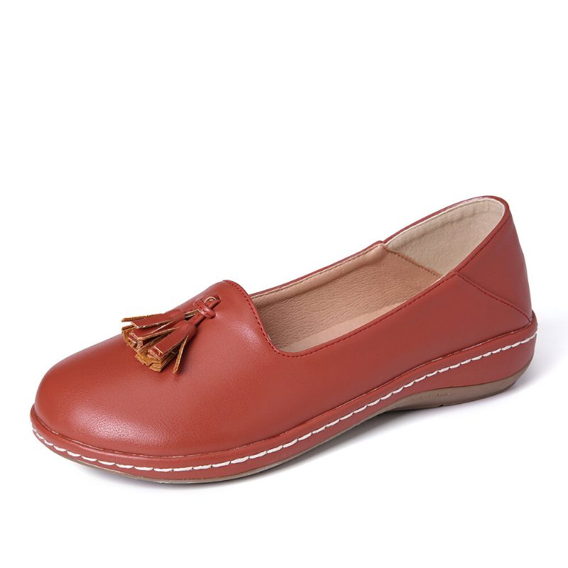 Kvinner Dusk Ensfarget Uformell Casal Comfy Flats