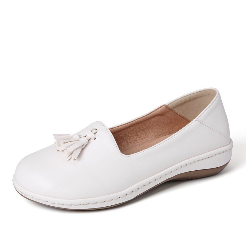 Kvinner Dusk Ensfarget Uformell Casal Comfy Flats