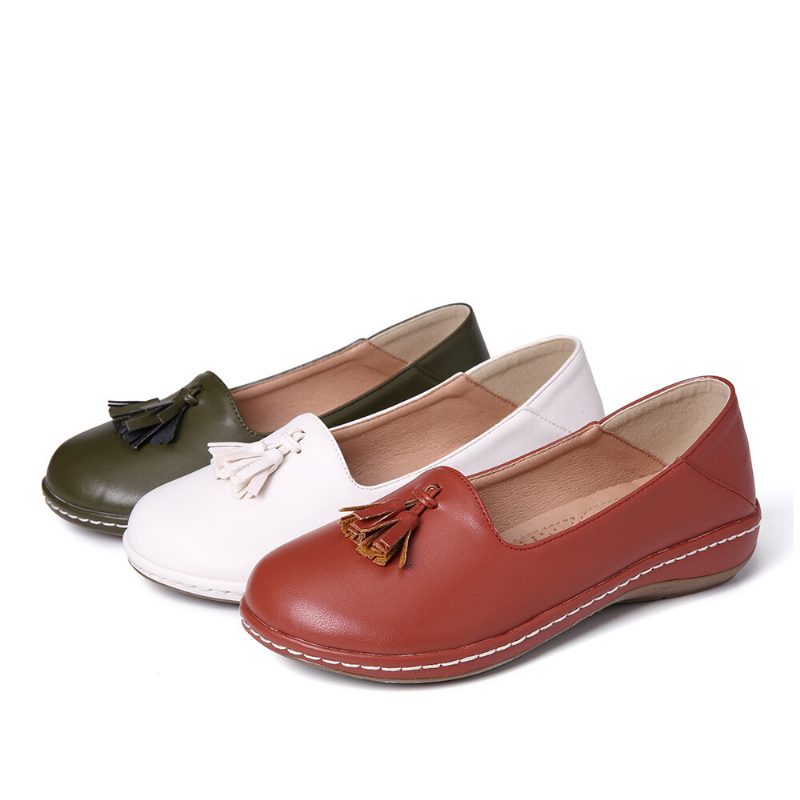 Kvinner Dusk Ensfarget Uformell Casal Comfy Flats