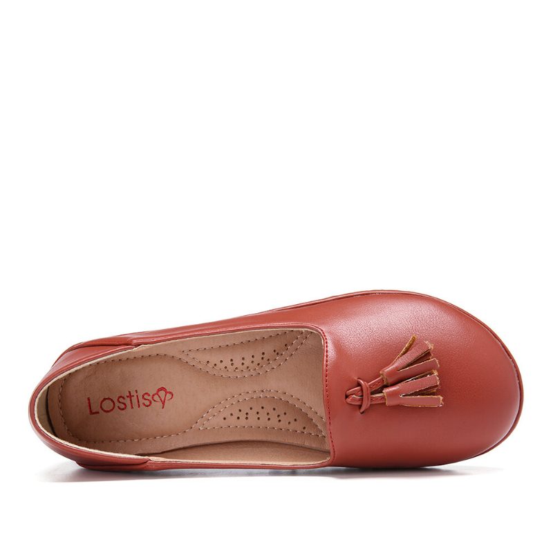 Kvinner Dusk Ensfarget Uformell Casal Comfy Flats