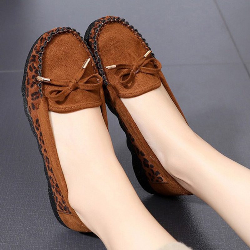 Kvinner Semsket Bowknot Comfy Non Slip Casual Loafers