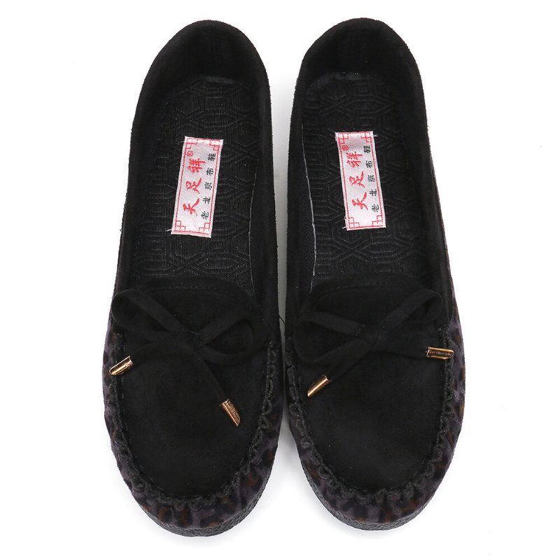 Kvinner Semsket Bowknot Comfy Non Slip Casual Loafers