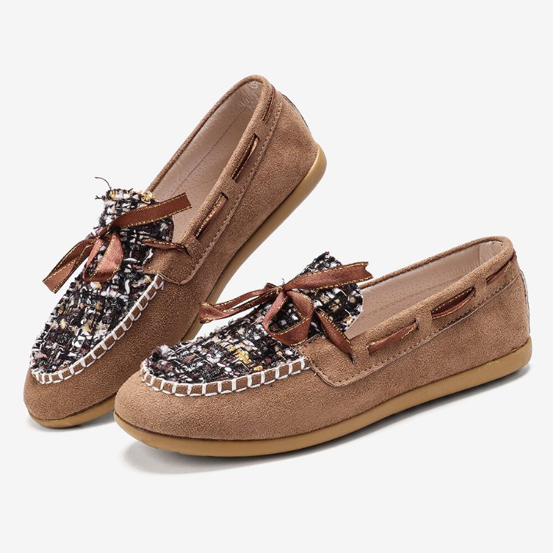 Kvinner Sommerfuglknute Dekor Liten Duft Vind Komfortabel Pustende Uformell Slip On Loafers