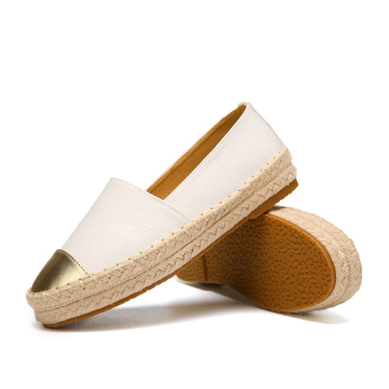 Kvinner Uformell Skjøting Slip On Espadrille Loafers Flats Fiskerens Sko