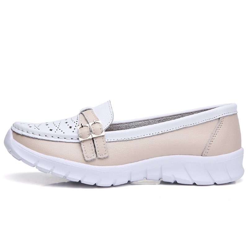 Kvinner Walking Hollow Sklisikre Uformelle Slip On Flats