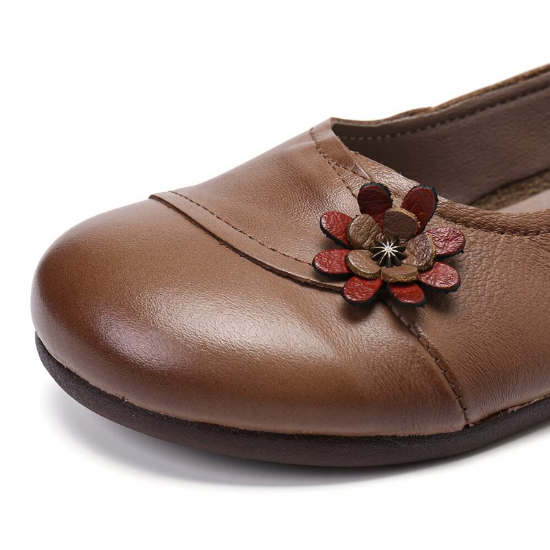 Skinnblomster For Kvinner Slip On Flats Loafers Sko