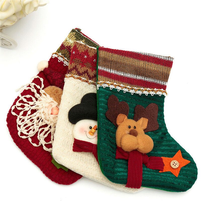 Unisex Bomull Jacquard Santa Claus Snowman Elg Vintersokker