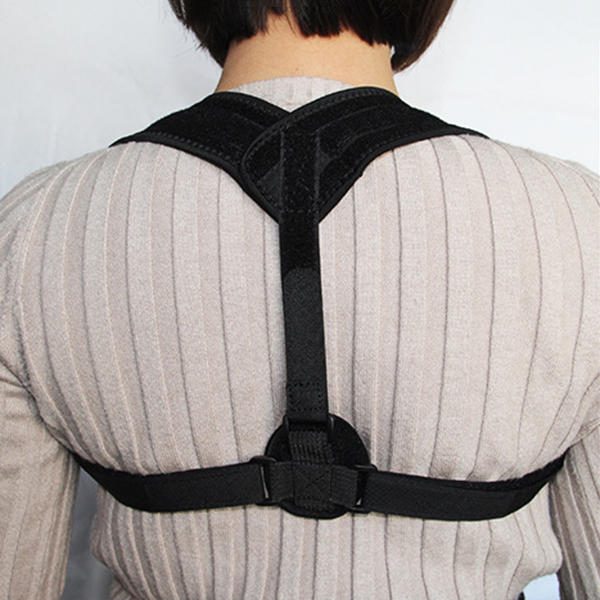 Voksen Justerbar Posture Corrector Brace Skulder Ryggkorrigering Støttebelte