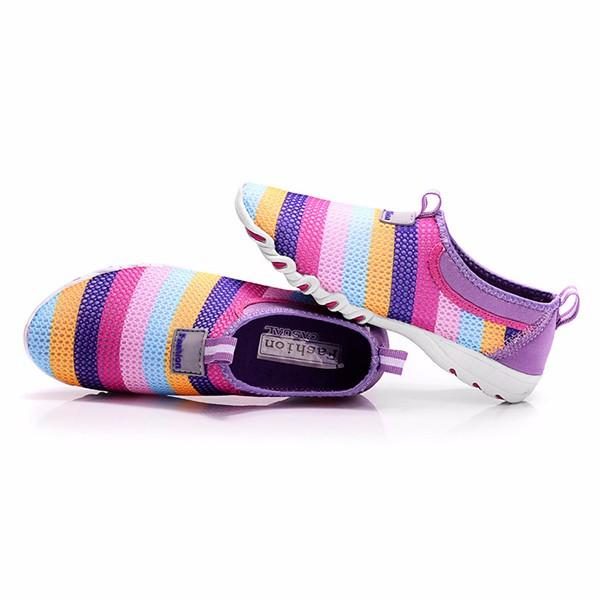 Dame Casual Hollow Out Pustende Slip On Sneakers