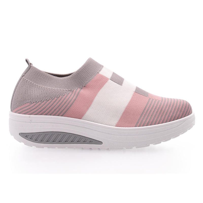 Dame Casual Sokk Sko Pustende Mesh Platform Joggesko