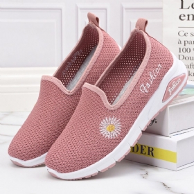 Dame Daisy Decor Mesh Comfy Pustende Casual Slip On Joggesko