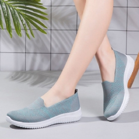 Dame Komfortable Mesh Slip On Mønster Sport Walking Sko