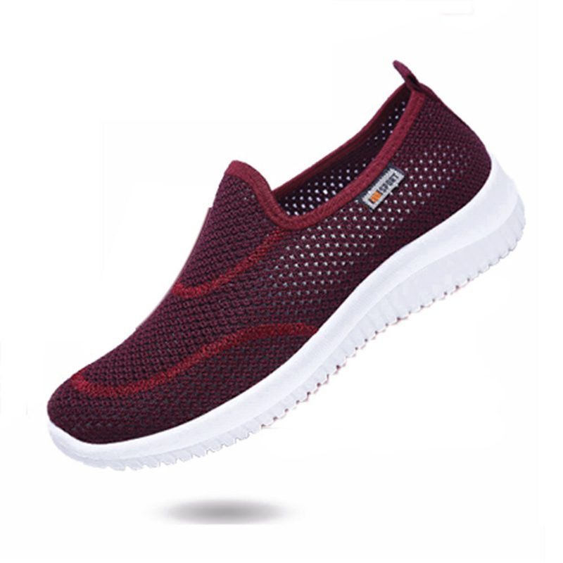 Dame Mesh-mønster Lazy Slip On Lette Fritidssko