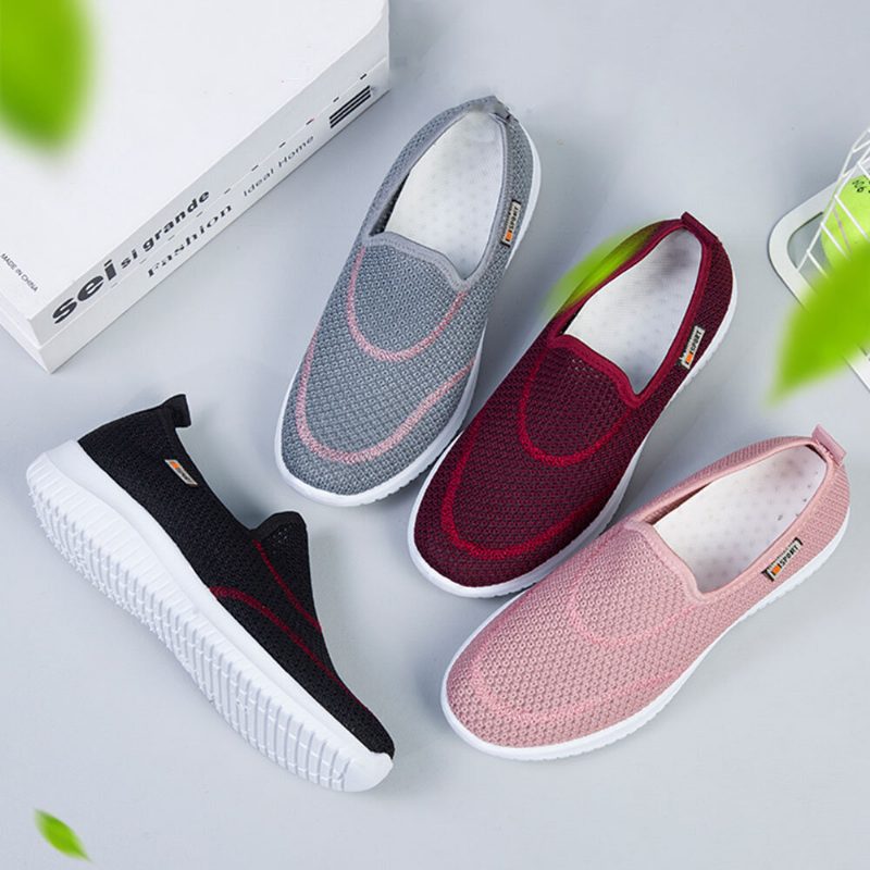 Dame Mesh-mønster Lazy Slip On Lette Fritidssko