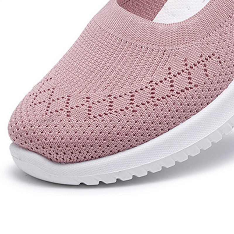 Dame Mesh Pustende Lett Slip On Lazy Casual Flate Walking Sko