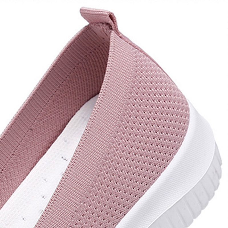 Dame Mesh Pustende Lett Slip On Lazy Casual Flate Walking Sko