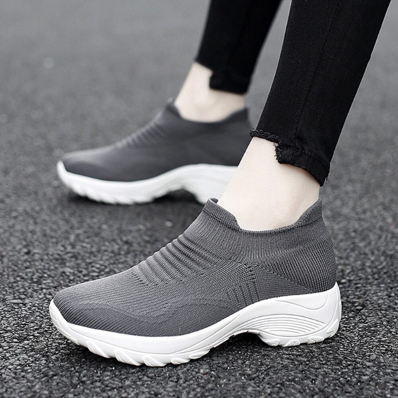 Dame Mesh Slip On Lazy Platform Sko