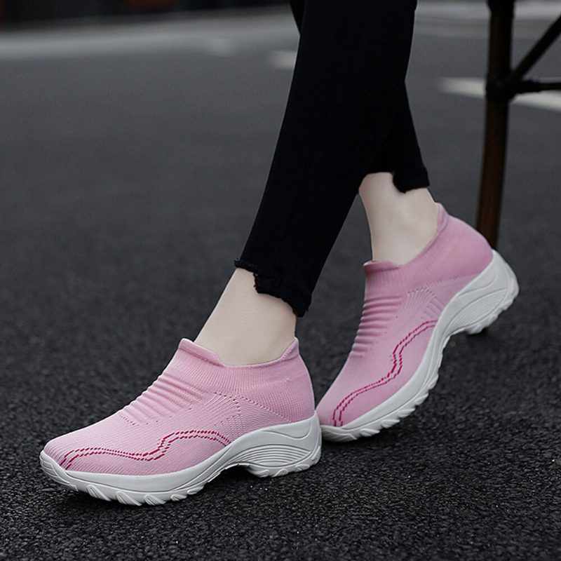 Dame Mesh Slip On Lazy Platform Sko