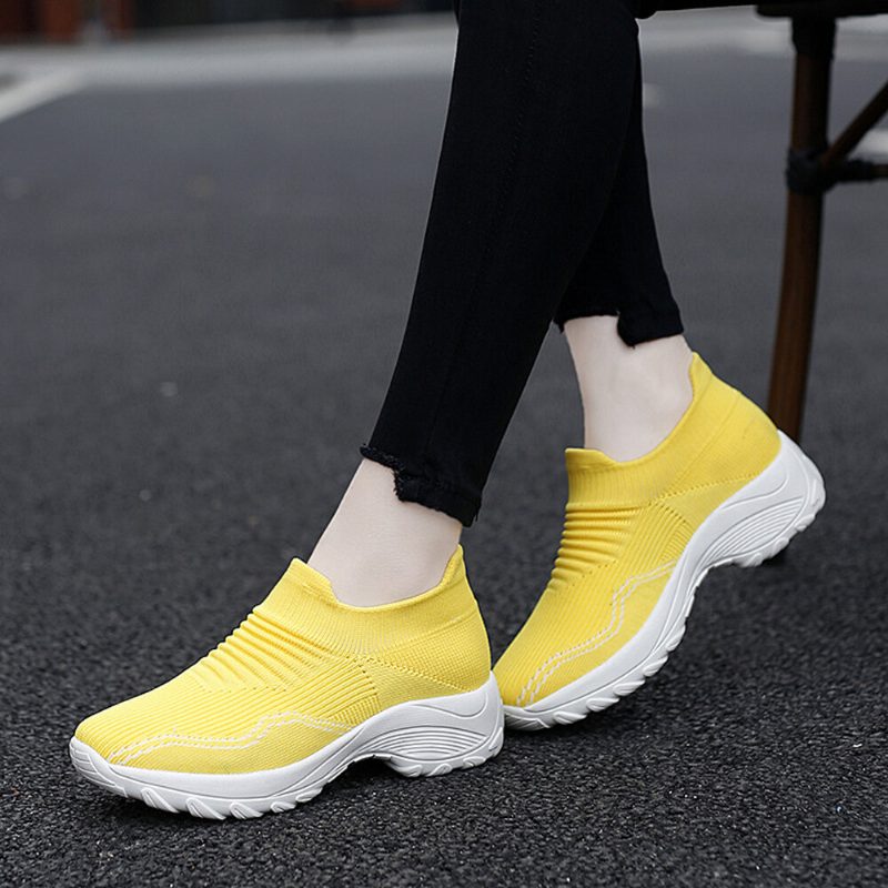 Dame Mesh Slip On Lazy Platform Sko