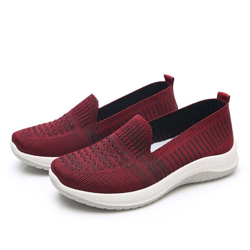 Dame Mesh Slip On Sport Soft Sole Casual Flate Sko