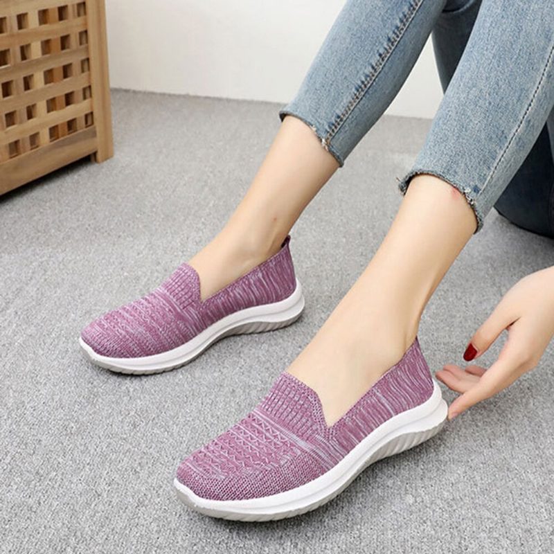 Dame Mesh Slip On Sport Soft Sole Casual Flate Sko