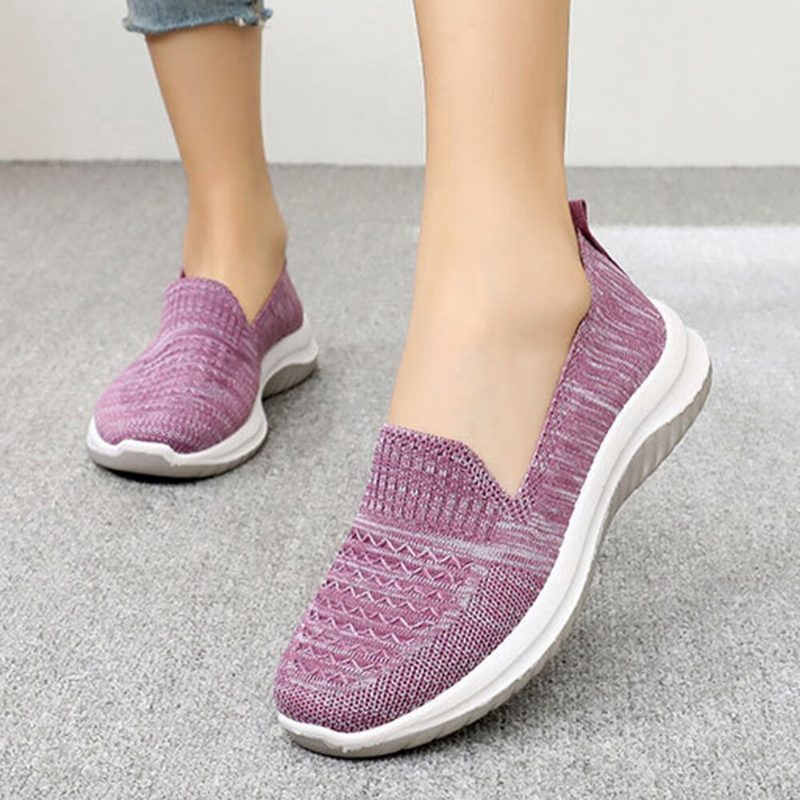 Dame Mesh Slip On Sport Soft Sole Casual Flate Sko