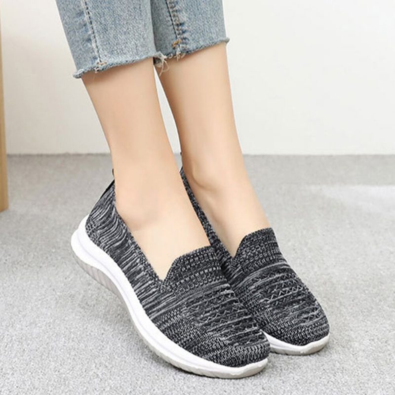 Dame Mesh Slip On Sport Soft Sole Casual Flate Sko