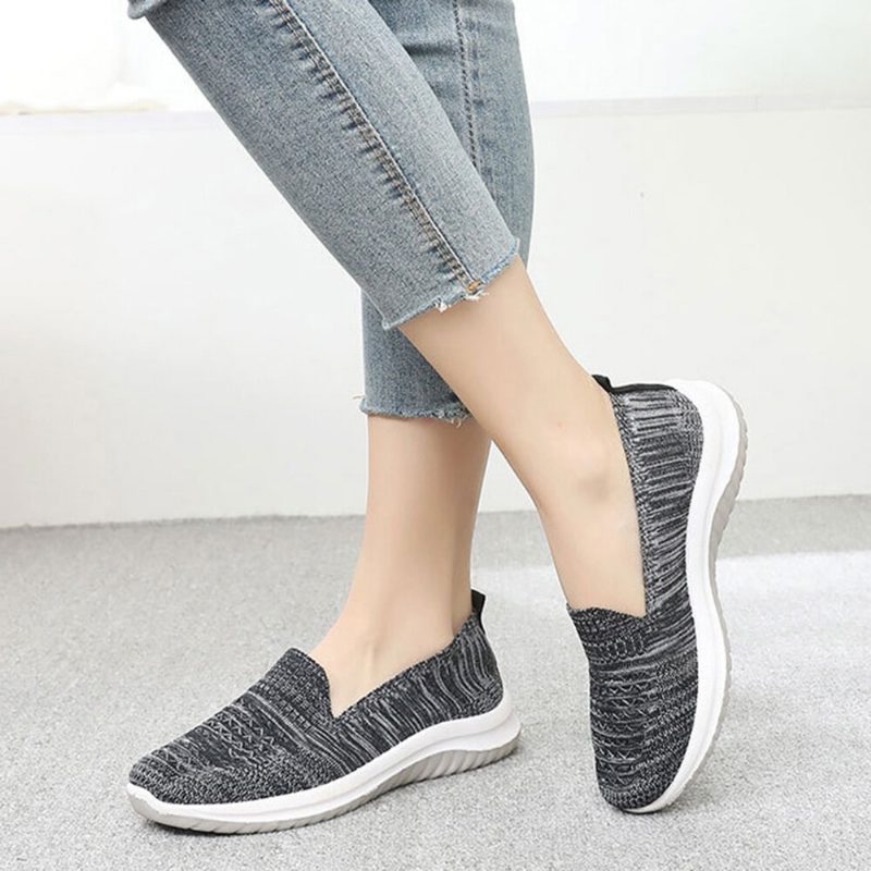 Dame Mesh Slip On Sport Soft Sole Casual Flate Sko