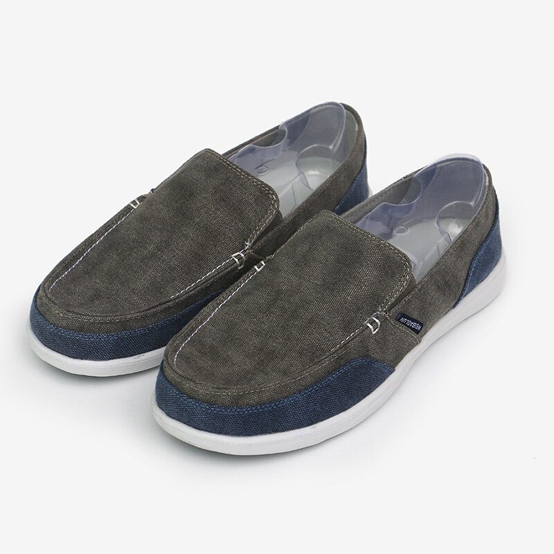 Herre Lerret Pustende Myk Såle Behagelig Slip-on-bremse Color Crush Fritidssko