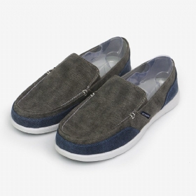 Herre Lerret Pustende Myk Såle Behagelig Slip-on-bremse Color Crush Fritidssko