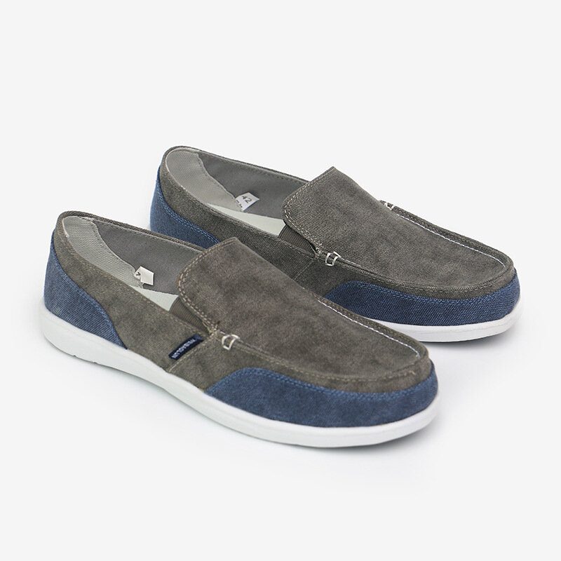 Herre Lerret Pustende Myk Såle Behagelig Slip-on-bremse Color Crush Fritidssko