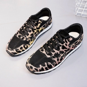 Kvinner Skjøting Mesh Comfy Pustende Casual Leopard Joggesko