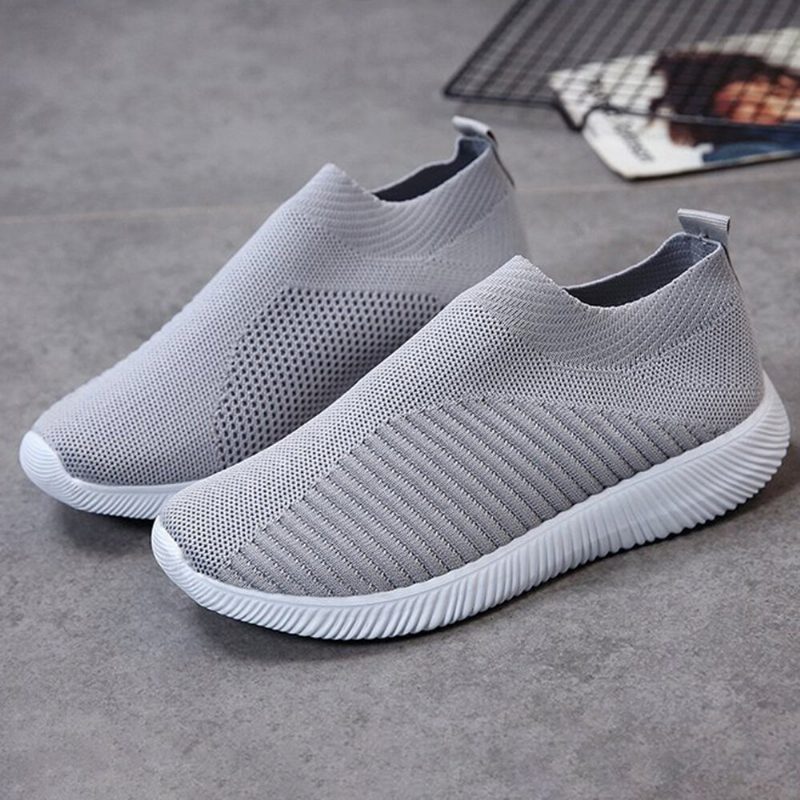 Stor Størrelse Dame Mesh Outdoor Slip On Sneakers