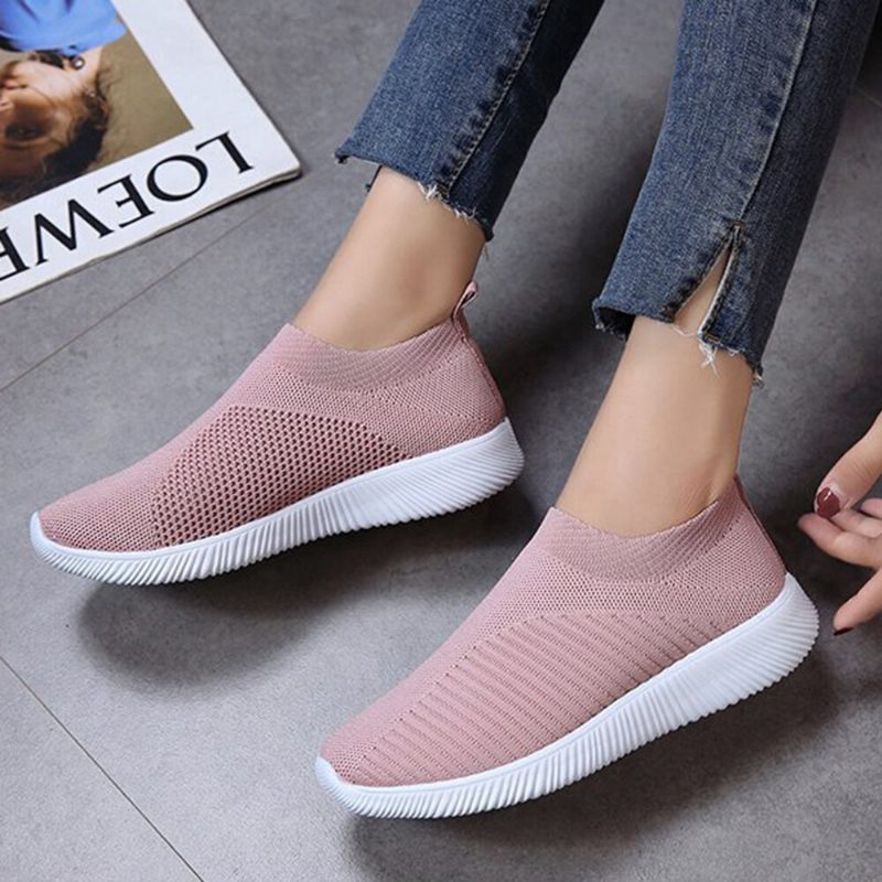 Stor Størrelse Dame Mesh Outdoor Slip On Sneakers