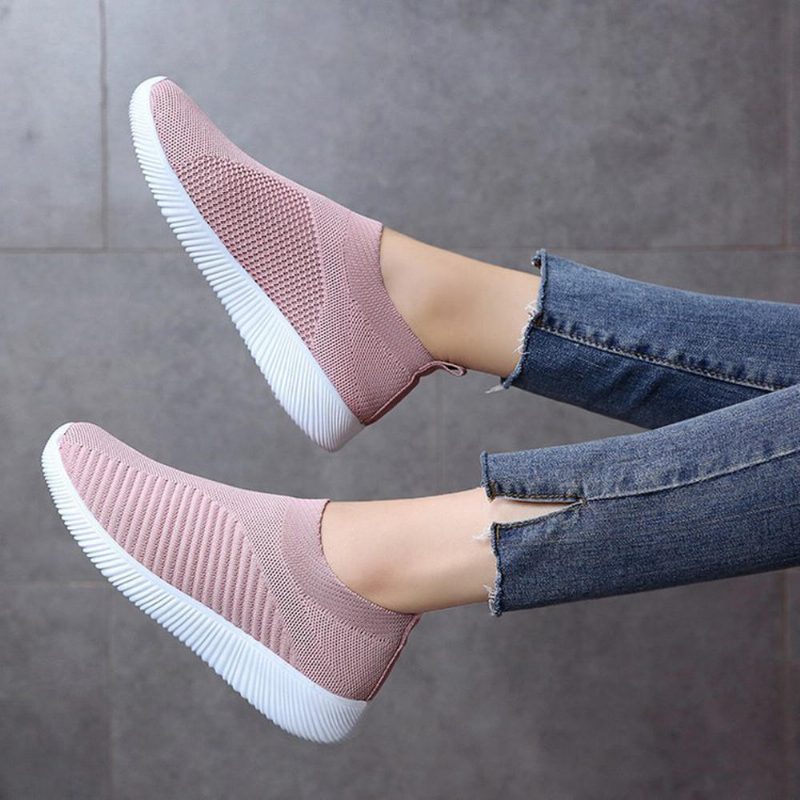 Stor Størrelse Dame Mesh Outdoor Slip On Sneakers