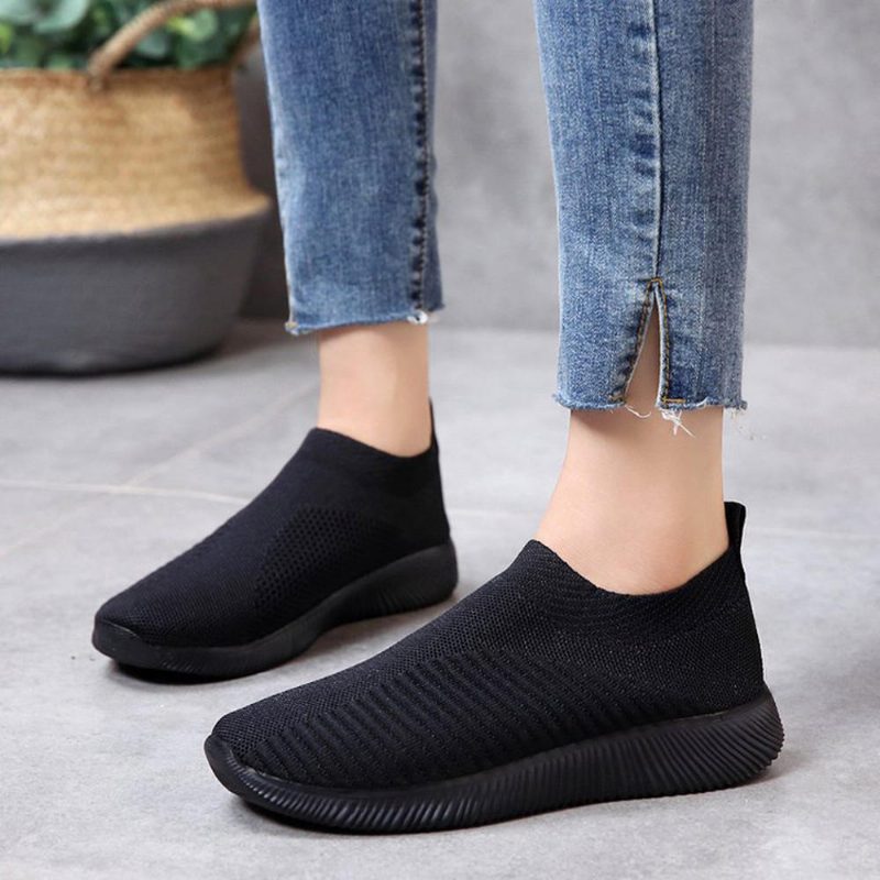 Stor Størrelse Dame Mesh Outdoor Slip On Sneakers