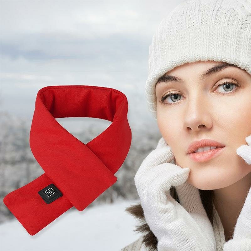 Unisex Fleece Bomull Smart Oppvarming Skjerf Usb Vinter Elektrisk Varmende Skjerf Nakkebeskytter Kaldlading Skjerf