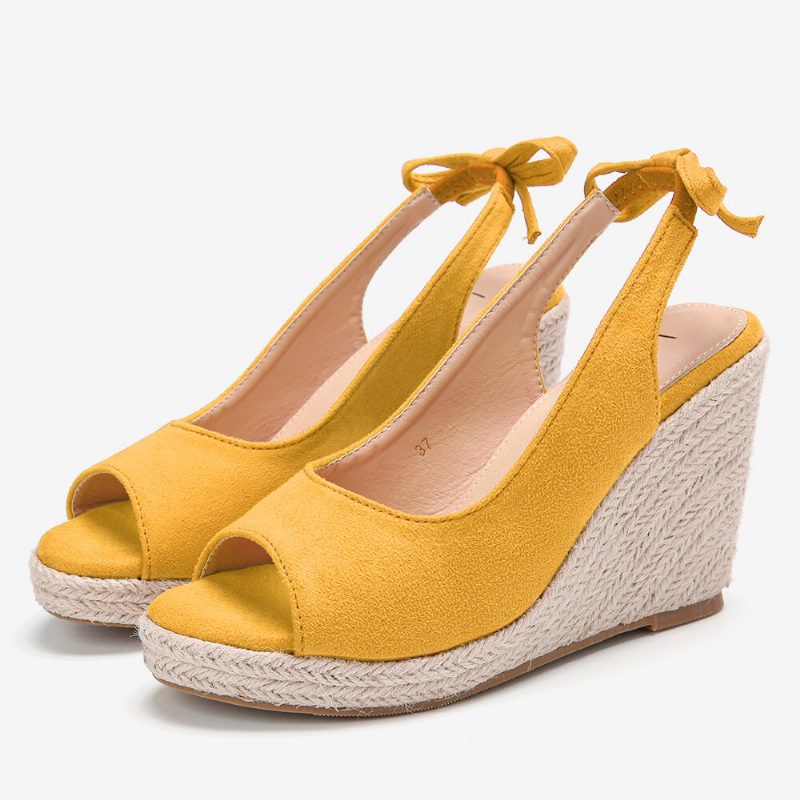 Dame Comfy Pustende Slingback Casual Wedges Sandaler