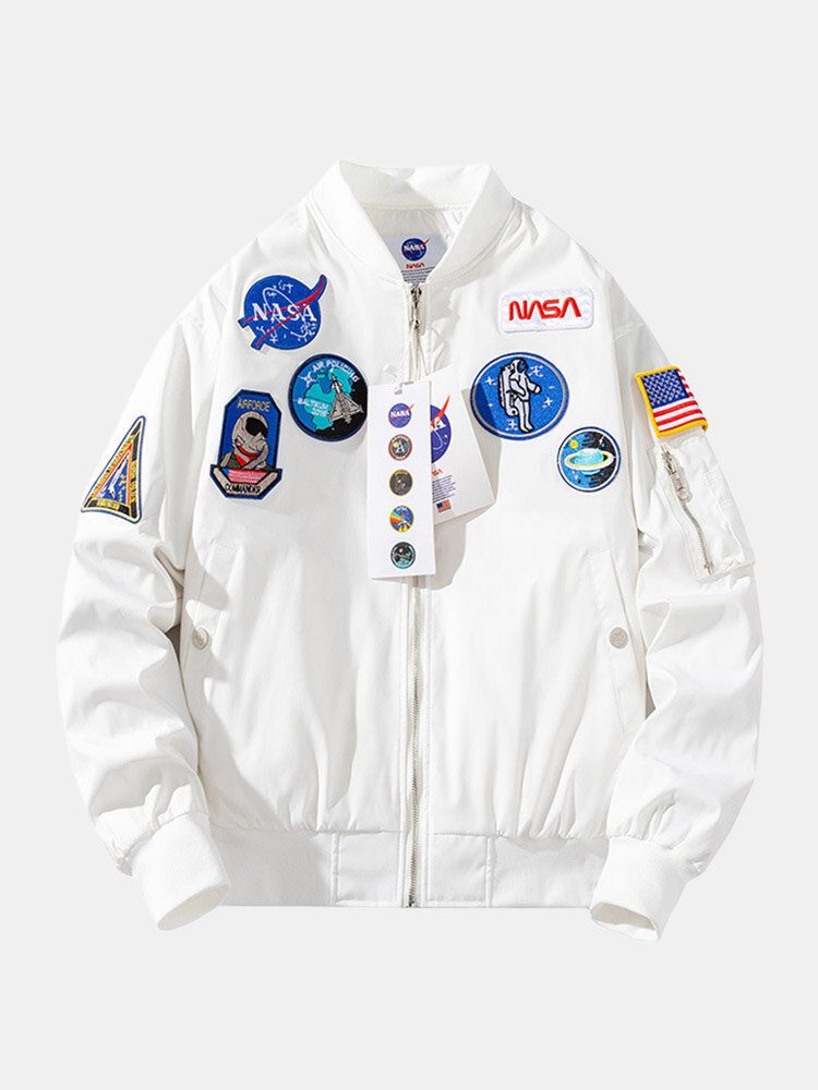 Herre Astronaut Icon Pattern Nasa Baseball Collar Outdoor Jakker