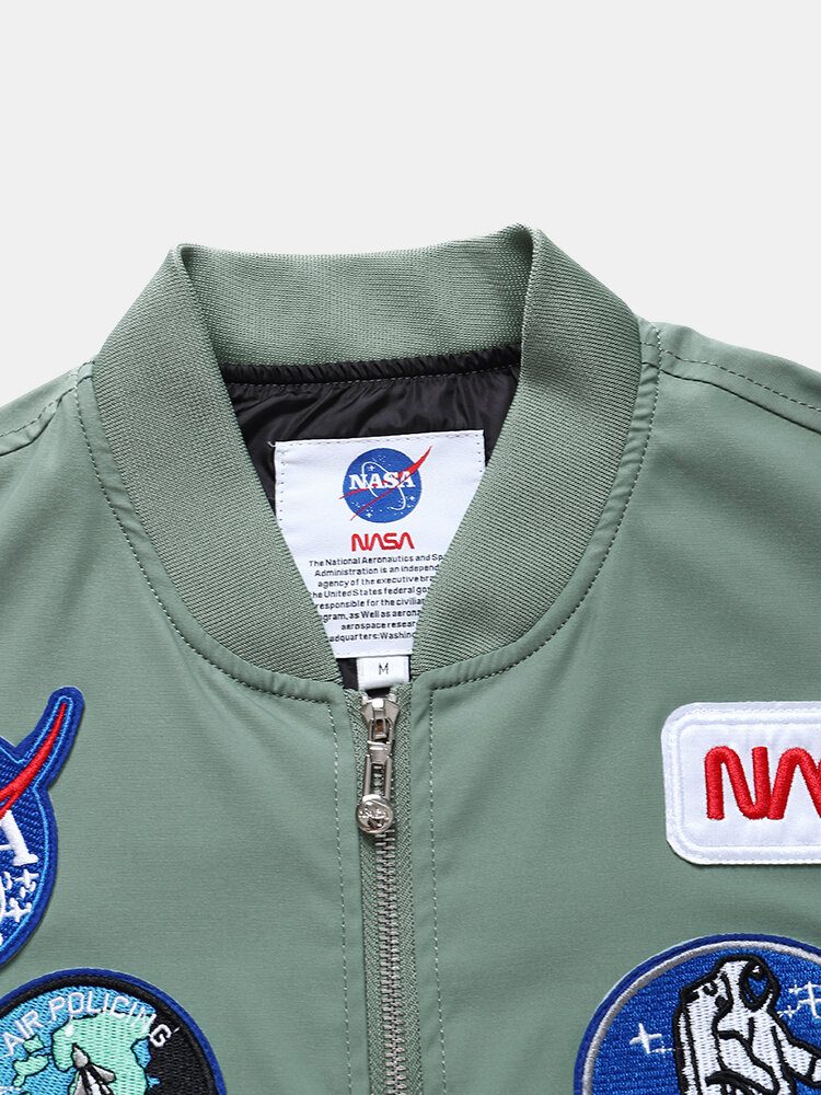 Herre Astronaut Icon Pattern Nasa Baseball Collar Outdoor Jakker